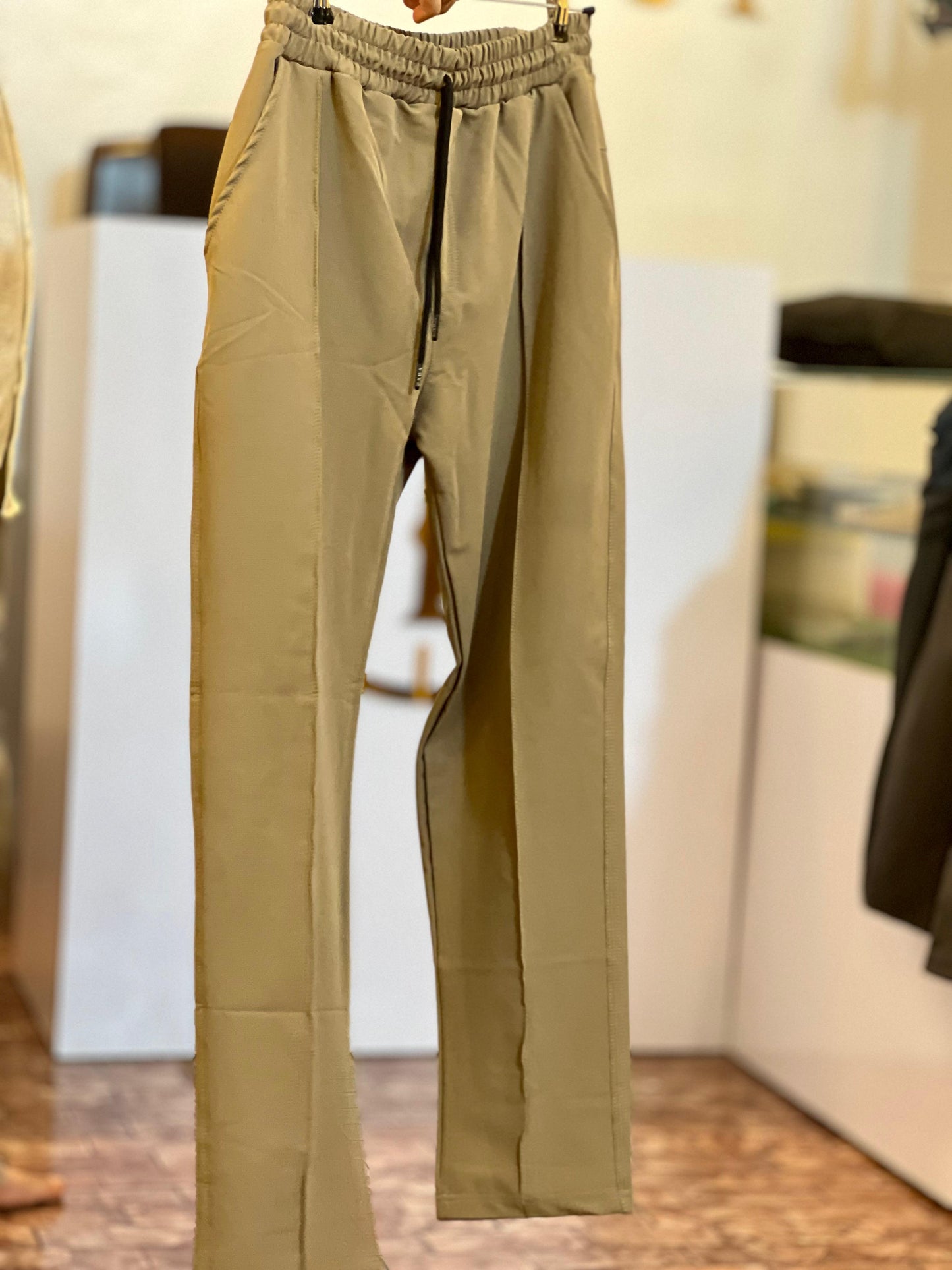 Light Camel Turbo Micron Swift-Line Panel Trousers.