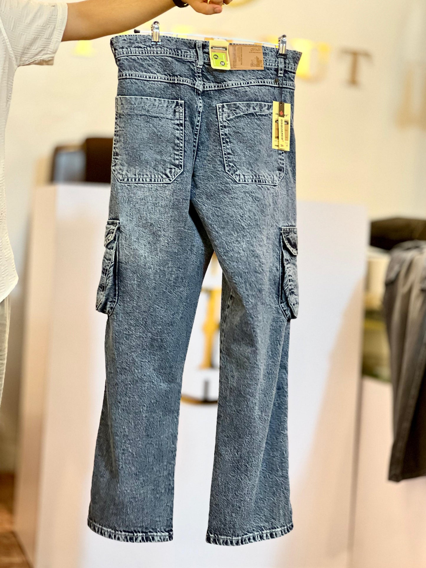 High Rise Straight Fit Cargo - Tint Over Dyed