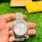 Automatic Stone Date Just Watch Silver White